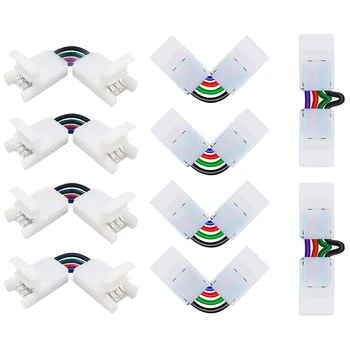 10pcs/pack Corner Fastener Professional Solderless L Shape Connector 4 Pin 10mm RGB Right Angle Buckle Adapter LED Strip Light
10pcs/pack Corner Fastener Professional Solderless L Shape Connector 4 Pin 10mm RGB Right Angle Buckle Adapter LED Strip Light