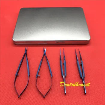 4pc/box Stainless steel/Titanium instruments set forcep needle holder scissor Ophthalmic instruments 12.5cm
4pc/box Stainless steel/Titanium instruments set forcep needle holder scissor Ophthalmic instruments 12.5cm