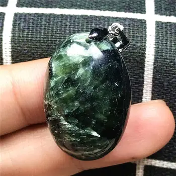 Real Natural Green Seraphinite Beads Pendant For Woman Men 30x20x10mm Oval Beads Stone Crystal Silver Clear Stone Jewelry AAAAA
Real Natural Green Seraphinite Beads Pendant For Woman Men 30x20x10mm Oval Beads Stone Crystal Silver Clear Stone Jewelry AAAAA