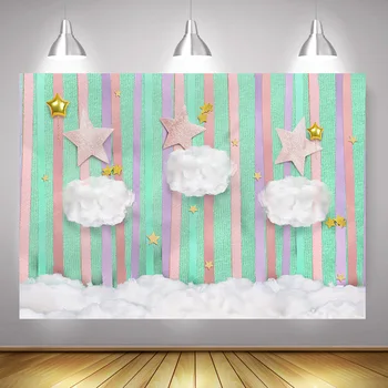 Rainbow Twinkle Stars Portrait Backdrop for Photography Cloud Children Newborn Birthday Artistic Photo Background Decor Props
Rainbow Twinkle Stars Portrait Backdrop for Photography Cloud Children Newborn Birthday Artistic Photo Background Decor Props