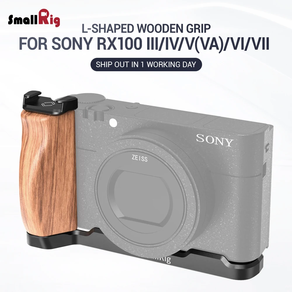 SmallRig RX100 M6 Camera Vlog L-Shaped Wooden Grip w/ Cold Shoe for Sony RX100 III/IV/V(VA)/VI/VII M5 / M4 Camera 2438
SmallRig RX100 M6 Camera Vlog L-Shaped Wooden Grip w/ Cold Shoe for Sony RX100 III/IV/V(VA)/VI/VII M5 / M4 Camera 2438