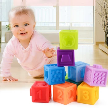 10pcs Baby Blocks Soft Building Blocks Teething Chewing Toys Early Educational Squeeze Stackable Toys Matching Game High Quality
10pcs Baby Blocks Soft Building Blocks Teething Chewing Toys Early Educational Squeeze Stackable Toys Matching Game High Quality