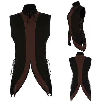 Mens Pirate Medieval Vest Sleeveless Lace Up Shirt Renaissance Costume Retro Top Vintage Fashion Trend
Mens Pirate Medieval Vest Sleeveless Lace Up Shirt Renaissance Costume Retro Top Vintage Fashion Trend