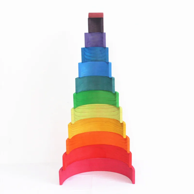 12Pcs Rainbow Blocks Wooden Toys For Children Kid Creative Montessori Building Blocks Rainbow Stacker Educational Toy Gift
12Pcs Rainbow Blocks Wooden Toys For Children Kid Creative Montessori Building Blocks Rainbow Stacker Educational Toy Gift