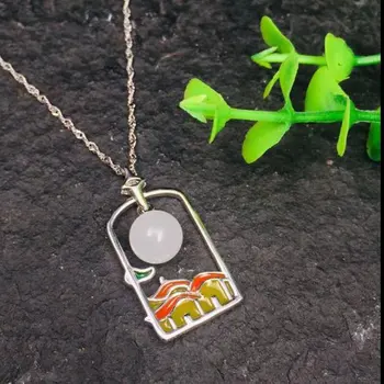 Natural Hetian Jade Set Beads In The Frame Pendants 925 Sterling Silver For Women Party Gift Fine Jewelry
Natural Hetian Jade Set Beads In The Frame Pendants 925 Sterling Silver For Women Party Gift Fine Jewelry