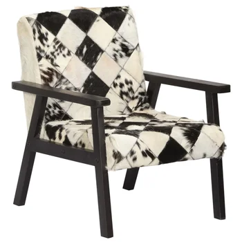 New Armchair Black and White Genuine Leather for Living Room Bedroom Decorative Chair Soft Small Sofa 61x70x74cm Home Decor 
New Armchair Black and White Genuine Leather for Living Room Bedroom Decorative Chair Soft Small Sofa 61x70x74cm Home Decor