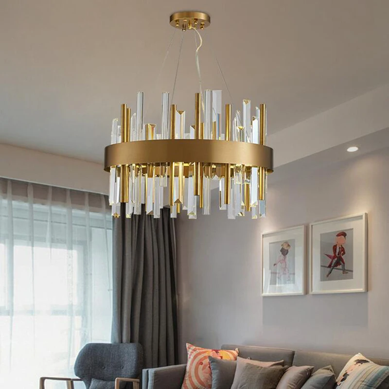 jmmxiuz New modern LED chandelier lighting luxury brushed golden stainless steel lamp round design living room interior lamp
jmmxiuz New modern LED chandelier lighting luxury brushed golden stainless steel lamp round design living room interior lamp