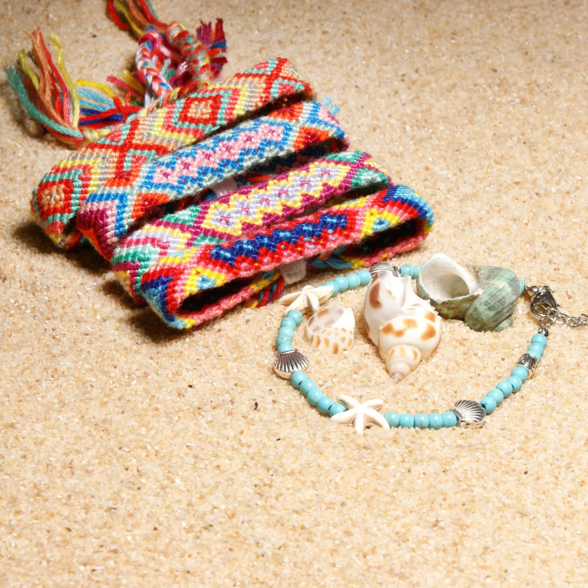Stride into Platform Europe And America Hot Sales Double Layer Conch Starfish Beach Retro National Wind Weaving Women's Anklet B 
Stride into Platform Europe And America Hot Sales Double Layer Conch Starfish Beach Retro National Wind Weaving Women's Anklet B