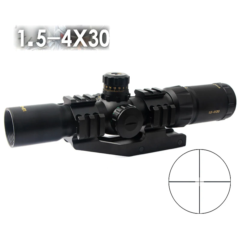 1.5-4x30 Tactical Hunting Rifle Scope RGB Illuminated Optical Sight Riflescope Illumination Adjustable Optic Rifle Sight
1.5-4x30 Tactical Hunting Rifle Scope RGB Illuminated Optical Sight Riflescope Illumination Adjustable Optic Rifle Sight