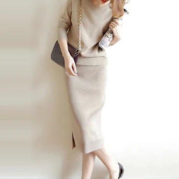 Winter Warm Women Sweater Sets 2 Pieces Suits Korean Style Plain Knitted Sweater Midi Skirts Casual Day Wear Women Sets Suits
Winter Warm Women Sweater Sets 2 Pieces Suits Korean Style Plain Knitted Sweater Midi Skirts Casual Day Wear Women Sets Suits