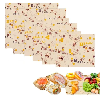 Beeswax Wrap, Set of 6 Reusable Bee Wax Food Wraps Eco Friendly Organic Sandwich Wrappers Zero Waste Sustainable Biodegradable P
Beeswax Wrap, Set of 6 Reusable Bee Wax Food Wraps Eco Friendly Organic Sandwich Wrappers Zero Waste Sustainable Biodegradable P
