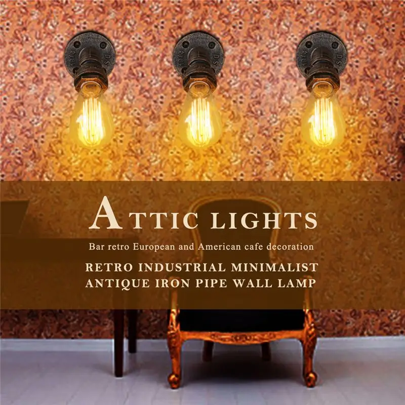 BG801 retro industrial simple 110V-240V antique iron pipe small wall lamp loft light bar retro European and American cafe decora
BG801 retro industrial simple 110V-240V antique iron pipe small wall lamp loft light bar retro European and American cafe decora