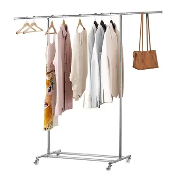 Stainless Steel Adjustable Rolling Clothes Hanger Coat Rack Floor Hanger Storage Clothing Drying Racks With Shoe Rack & Wheels
Stainless Steel Adjustable Rolling Clothes Hanger Coat Rack Floor Hanger Storage Clothing Drying Racks With Shoe Rack & Wheels