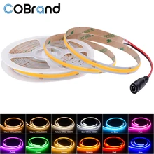 Flexible FOB COB LED Strip Light 8mm 320 chips/m High Density Tape Light DC12V 24V Red Green Blue 1/3/5m Dimmable Linear Ribbon
Flexible FOB COB LED Strip Light 8mm 320 chips/m High Density Tape Light DC12V 24V Red Green Blue 1/3/5m Dimmable Linear Ribbon