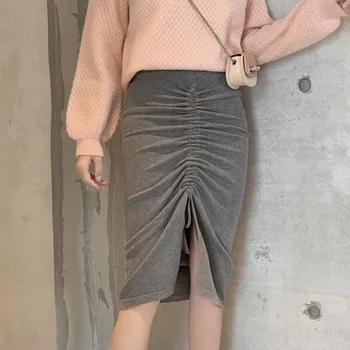 Temperament Slim Women Skirt Fashion Knit Female Autumn Skirts High Waist Bag Hip Split Skirt Ruffled Skirt Sexy Skirt
Temperament Slim Women Skirt Fashion Knit Female Autumn Skirts High Waist Bag Hip Split Skirt Ruffled Skirt Sexy Skirt