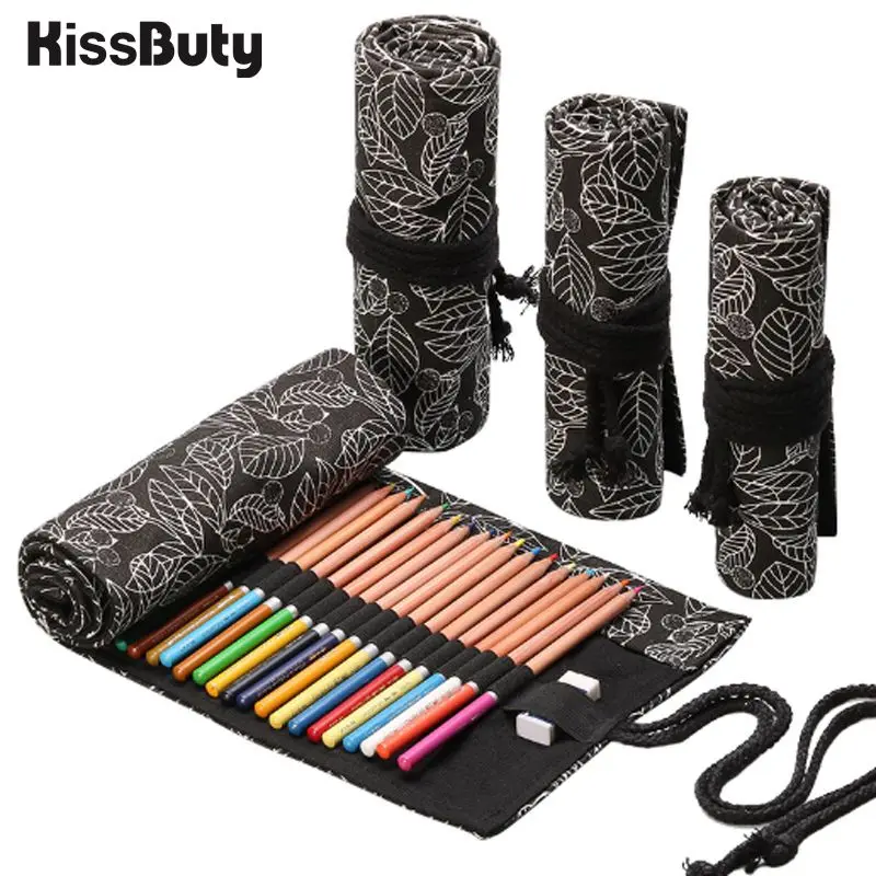 24/36/48 Holes High Capacity Roll Black leaves Pencil Case School Painting Canvas Pen Bag for Cute Large Pencil Case Stationery
24/36/48 Holes High Capacity Roll Black leaves Pencil Case School Painting Canvas Pen Bag for Cute Large Pencil Case Stationery