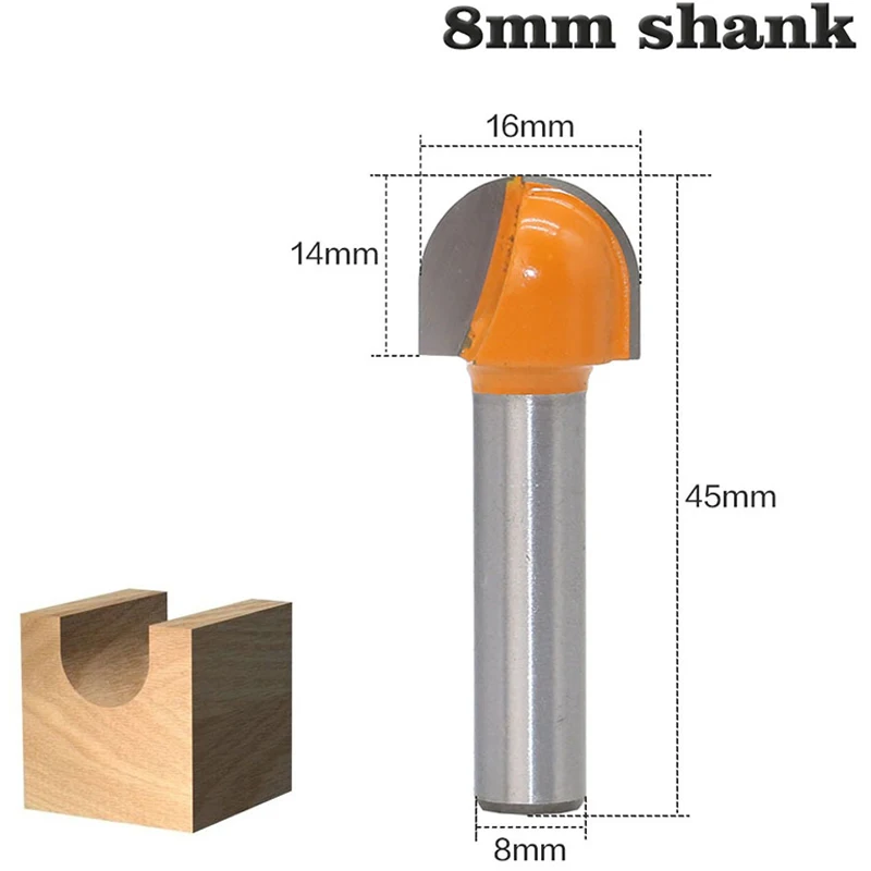 TALI 8mm Shank Core Box Router Bit Wood Joining Cutter Shaping Bearing Milling Cutter Tool for Woodworking
TALI 8mm Shank Core Box Router Bit Wood Joining Cutter Shaping Bearing Milling Cutter Tool for Woodworking