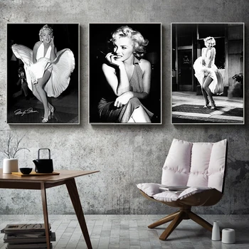Vintage Posters and Prints Famous Marilyn Monroe Black and White Photo Canvas Painting Cuadros Wall Art Picture for Home Decor
Vintage Posters and Prints Famous Marilyn Monroe Black and White Photo Canvas Painting Cuadros Wall Art Picture for Home Decor