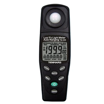 TENMARS TM-205 Auto Ranging Light Meter Cosine Angular Corrected.3½ Digits LCD with Maximum Reading 2000.
TENMARS TM-205 Auto Ranging Light Meter Cosine Angular Corrected.3½ Digits LCD with Maximum Reading 2000.
