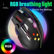 Wireless Mouse 2.4Ghz + wired connection type-c RGB 12000DPI Mouse Wireless Computer LED Backlit Ergonomic Gaming Mouse
Wireless Mouse 2.4Ghz + wired connection type-c RGB 12000DPI Mouse Wireless Computer LED Backlit Ergonomic Gaming Mouse