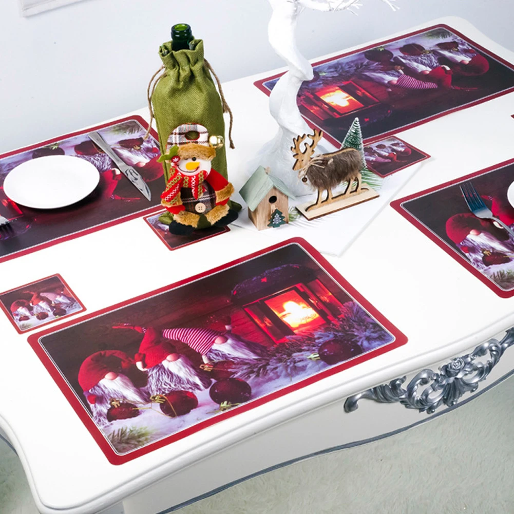 12pcs Christmas Table Mats Set PVC Tableware Placemat PadsHeat Resistant Non Slip Dining Placemats Coasters Table Decoration
12pcs Christmas Table Mats Set PVC Tableware Placemat PadsHeat Resistant Non Slip Dining Placemats Coasters Table Decoration