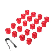 Cubiertas de tuerca Hexagonal de 20 piezas 21mm cubiertas de tuercas de tuerca cubiertas de tornillos tapas de protección de tuercas de rueda con 1 Clip Accesorios(China)