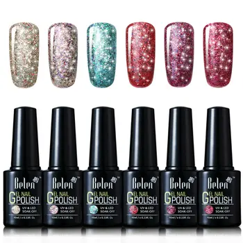 Belen 6 Colors Starry Nail Polish Set Soak Off UV Gel Nail Polish LED Top Base Lacquer Glitter Lacquer Polish Manicure 10ML
Belen 6 Colors Starry Nail Polish Set Soak Off UV Gel Nail Polish LED Top Base Lacquer Glitter Lacquer Polish Manicure 10ML