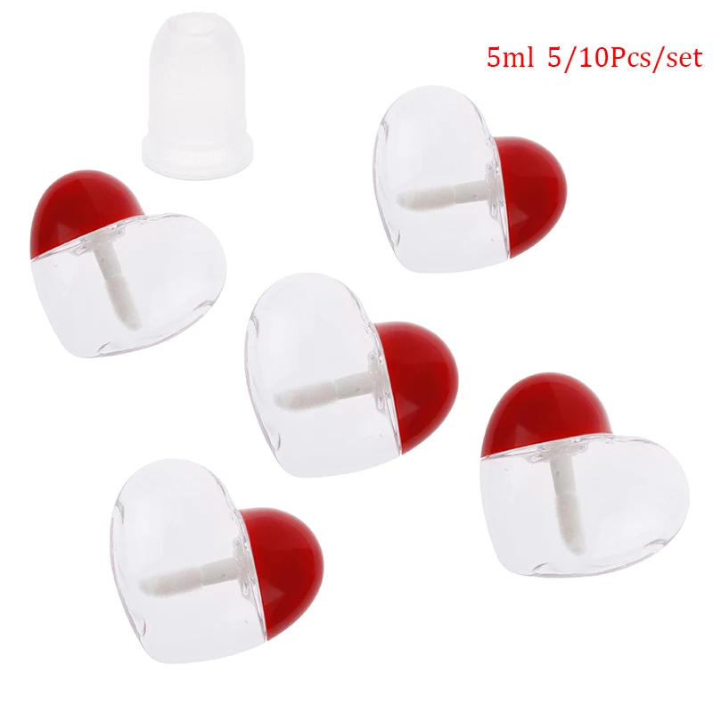 5/10Pcs 5ml Cute Love Heart Shaped Empty Lip Gloss Container DIY Cosmetic Container Tool Makeup Organizer
5/10Pcs 5ml Cute Love Heart Shaped Empty Lip Gloss Container DIY Cosmetic Container Tool Makeup Organizer
