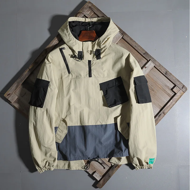 Nl05 Fashion of Incoming Fashion Semi-Zipper Pullover Loose-Fit Hooded Workwear Function Thin Bags Jacket Charge Coat
Nl05 Fashion of Incoming Fashion Semi-Zipper Pullover Loose-Fit Hooded Workwear Function Thin Bags Jacket Charge Coat