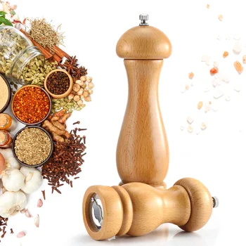 Manual Pepper Grinder Classical Wooden Salt And Pepper Mill Set Multi-purpose Cruet Kitchen Tool With Adjustable Ceramic Grinder
Manual Pepper Grinder Classical Wooden Salt And Pepper Mill Set Multi-purpose Cruet Kitchen Tool With Adjustable Ceramic Grinder