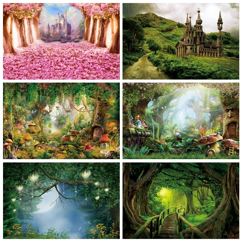 Dreamy Forest Castle Wonderland Baby Birthday Photography Backdrop Photocall Party Decor Background Photo Studio Photogeaphic
Dreamy Forest Castle Wonderland Baby Birthday Photography Backdrop Photocall Party Decor Background Photo Studio Photogeaphic