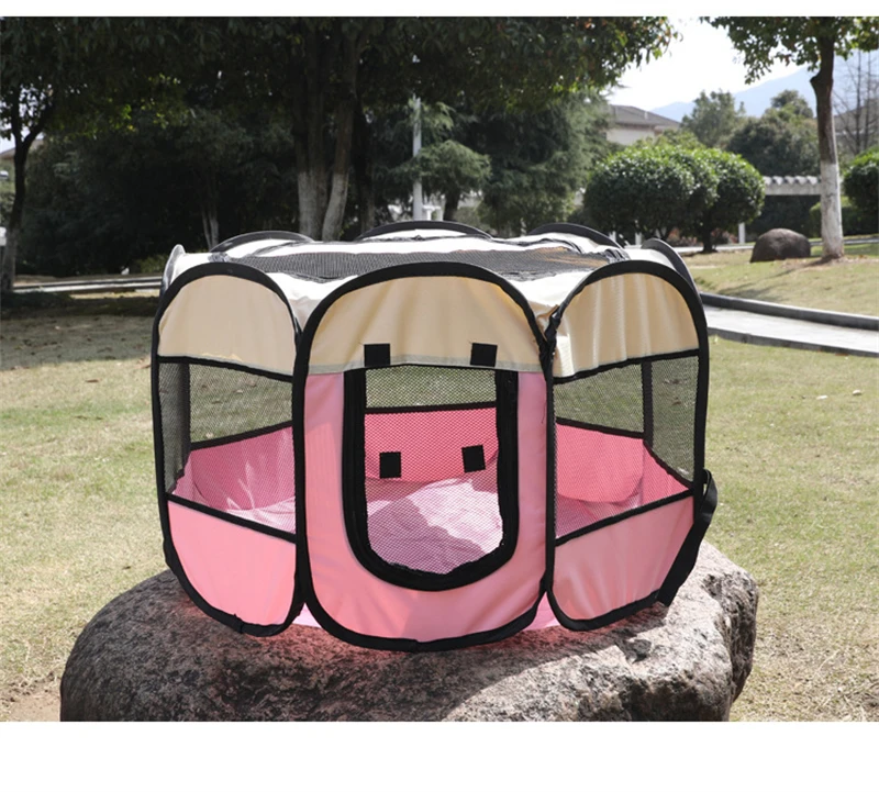 Generic Portable Folding Pet Tent Dog House Octagonal Cage For Cat Tent