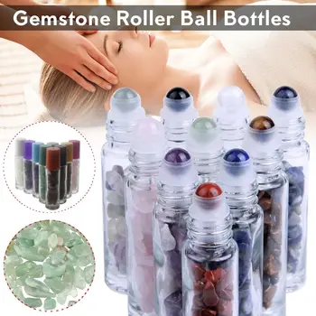 10pcs Natural Gemstone Essential Oil Roller Ball Bottles Transparent Perfumes Oil Liquids Roll On Bottles with Crystal Chips
10pcs Natural Gemstone Essential Oil Roller Ball Bottles Transparent Perfumes Oil Liquids Roll On Bottles with Crystal Chips