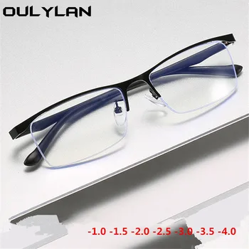Oulylan Half Frame Business Myopia Glasses Men Metal Aspherical Eyeglasses Shortsighted Eyewear Diopter -1.0 1.5 2.0 2.5 3.0 4 
Oulylan Half Frame Business Myopia Glasses Men Metal Aspherical Eyeglasses Shortsighted Eyewear Diopter -1.0 1.5 2.0 2.5 3.0 4
