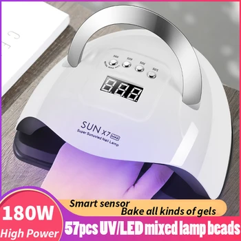 NEW SUN X7MAX 180W Lamp For Manicure Led UV Nail Lamp 57 LEDs For All Nails Gel Varnish Everything For Manicure Fast Shipping
NEW SUN X7MAX 180W Lamp For Manicure Led UV Nail Lamp 57 LEDs For All Nails Gel Varnish Everything For Manicure Fast Shipping