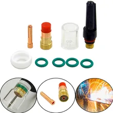 9PCS TIG Welding Gas Lens Parts Glass Chuck O-ring Rear Cup Set Kit For For WP-17 WP-18 WP-26 TIG Torch 40-100A Plasma Cutting
9PCS TIG Welding Gas Lens Parts Glass Chuck O-ring Rear Cup Set Kit For For WP-17 WP-18 WP-26 TIG Torch 40-100A Plasma Cutting