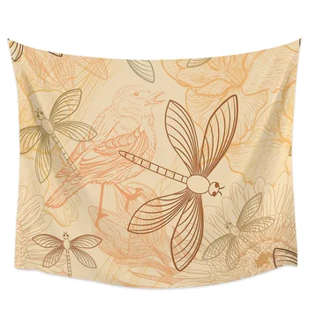 Dragonfly Bird Flowers RetroTapestry Wall Hanging Bedroom Wall Dormitory Home Decoration Tapestry Wall 
Dragonfly Bird Flowers RetroTapestry Wall Hanging Bedroom Wall Dormitory Home Decoration Tapestry Wall