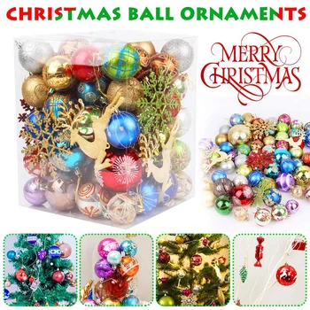 NEW 60-70 Pcs Multi-color Christmas Balls Shatterproof Hanging Ball Xmas Tree Ornaments Wedding Party Home Decoration
NEW 60-70 Pcs Multi-color Christmas Balls Shatterproof Hanging Ball Xmas Tree Ornaments Wedding Party Home Decoration
