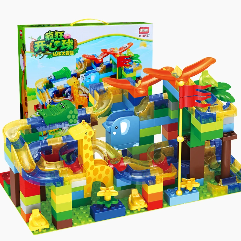 Cute Animal Blocks Marble Race Run Maze Ball Track Building Blocks Plastic Funnel Slide Assemble Bricks Compatible Legoed Duploe
Cute Animal Blocks Marble Race Run Maze Ball Track Building Blocks Plastic Funnel Slide Assemble Bricks Compatible Legoed Duploe