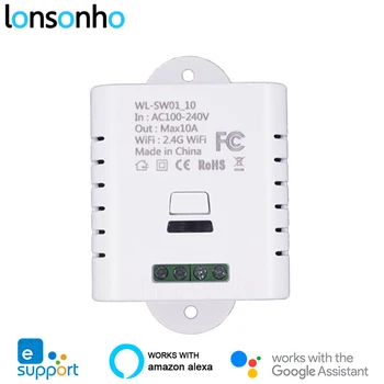 Lonsonho eWeLink Smart Wifi Switch Relay 10A 16A Wireless Remote Control Universal DIY Works With Alexa Google Home Mini
Lonsonho eWeLink Smart Wifi Switch Relay 10A 16A Wireless Remote Control Universal DIY Works With Alexa Google Home Mini