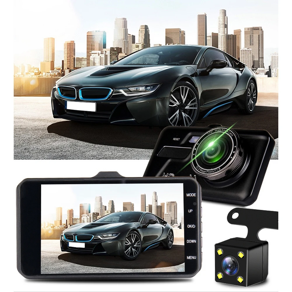 4 Inch 2 Lens Full HD 1080P Car Driving Video Recorder Touch Screen IPS Vehicle Camera DVR Dashcam with Night Vision G Sensor
4 Inch 2 Lens Full HD 1080P Car Driving Video Recorder Touch Screen IPS Vehicle Camera DVR Dashcam with Night Vision G Sensor