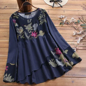 Women Tunic Floral O-neck Patchwork Ladies Blouses Shirts 2020 Spring Summer Vintage Female Blouse Long Sleeve Plus Size Tops
Women Tunic Floral O-neck Patchwork Ladies Blouses Shirts 2020 Spring Summer Vintage Female Blouse Long Sleeve Plus Size Tops