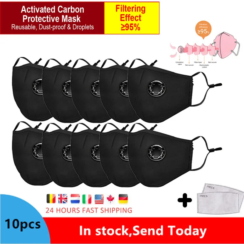 Reusable Face Mask As N95 Mask With Valved Anti Dust PM2.5 Activated Carbon Filter Windproof Mouth-muffle +20/30 Filters Pk Ffp3
Reusable Face Mask As N95 Mask With Valved Anti Dust PM2.5 Activated Carbon Filter Windproof Mouth-muffle +20/30 Filters Pk Ffp3