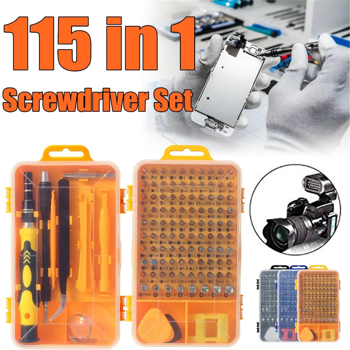 115 in 1 Screwdriver Set Mini Precision Screwdriver Multi Computer PC Mobile Phone Device Repair Hand Home Tools Screwdriver Set
115 in 1 Screwdriver Set Mini Precision Screwdriver Multi Computer PC Mobile Phone Device Repair Hand Home Tools Screwdriver Set