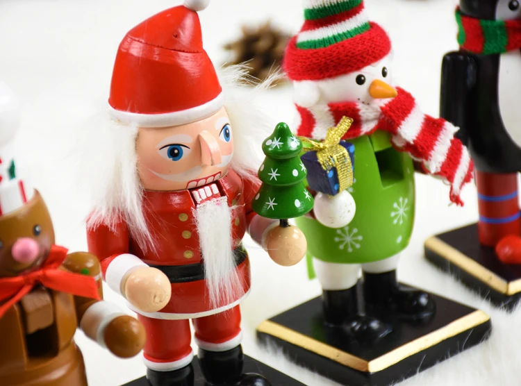 wood christmas craft natal gift santa claus snowman elk natal