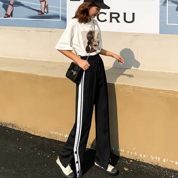 Spring Split Wide Leg Pants Straight Pants Female Student Wide Leg Pants Loose Harajuku BF Streetwear Joggers
Spring Split Wide Leg Pants Straight Pants Female Student Wide Leg Pants Loose Harajuku BF Streetwear Joggers