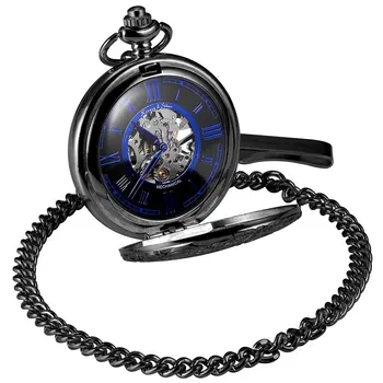KS Skeleton Roman Mechanical Black Blue Pocket Watch Men Transparent Back Hand Winding Clock Fobs Key Chain Watches Gift /KSP072
KS Skeleton Roman Mechanical Black Blue Pocket Watch Men Transparent Back Hand Winding Clock Fobs Key Chain Watches Gift /KSP072