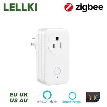 LELLKI Zigbee Socket Smart Switch plug US Wireless Control Timer Voice Control Work with Zigbee Hue SmartThings Echo plus Alexa
LELLKI Zigbee Socket Smart Switch plug US Wireless Control Timer Voice Control Work with Zigbee Hue SmartThings Echo plus Alexa