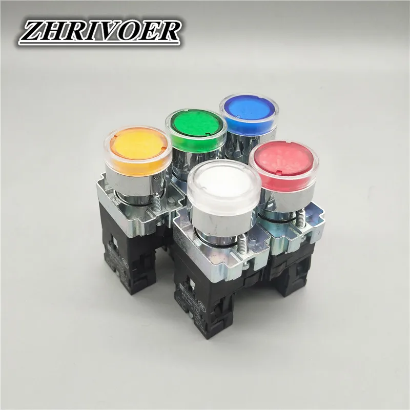 22mm XB2 Push Button Switch with LED/Neon Light 1NO 12V 24V 36V 110V 220V 380V Green,Red,Yellow,Blue
22mm XB2 Push Button Switch with LED/Neon Light 1NO 12V 24V 36V 110V 220V 380V Green,Red,Yellow,Blue