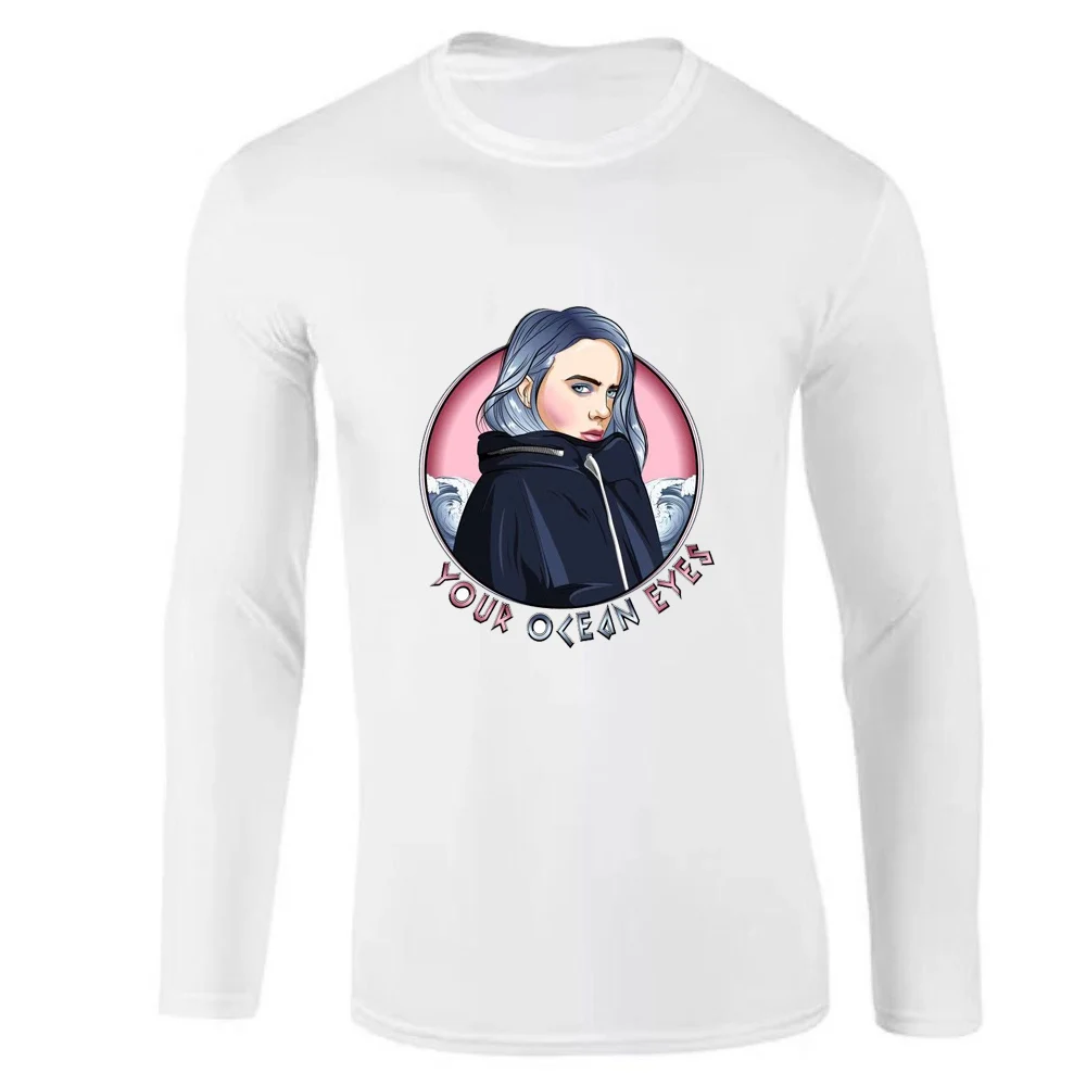 Billie Eilish Streetwear Long Sleeve T Shirt Mens T-shirt 100% Cotton Soft Tshirt Homme Fashion Singer Harajuku Shirt Men 2019 
Billie Eilish Streetwear Long Sleeve T Shirt Mens T-shirt 100% Cotton Soft Tshirt Homme Fashion Singer Harajuku Shirt Men 2019